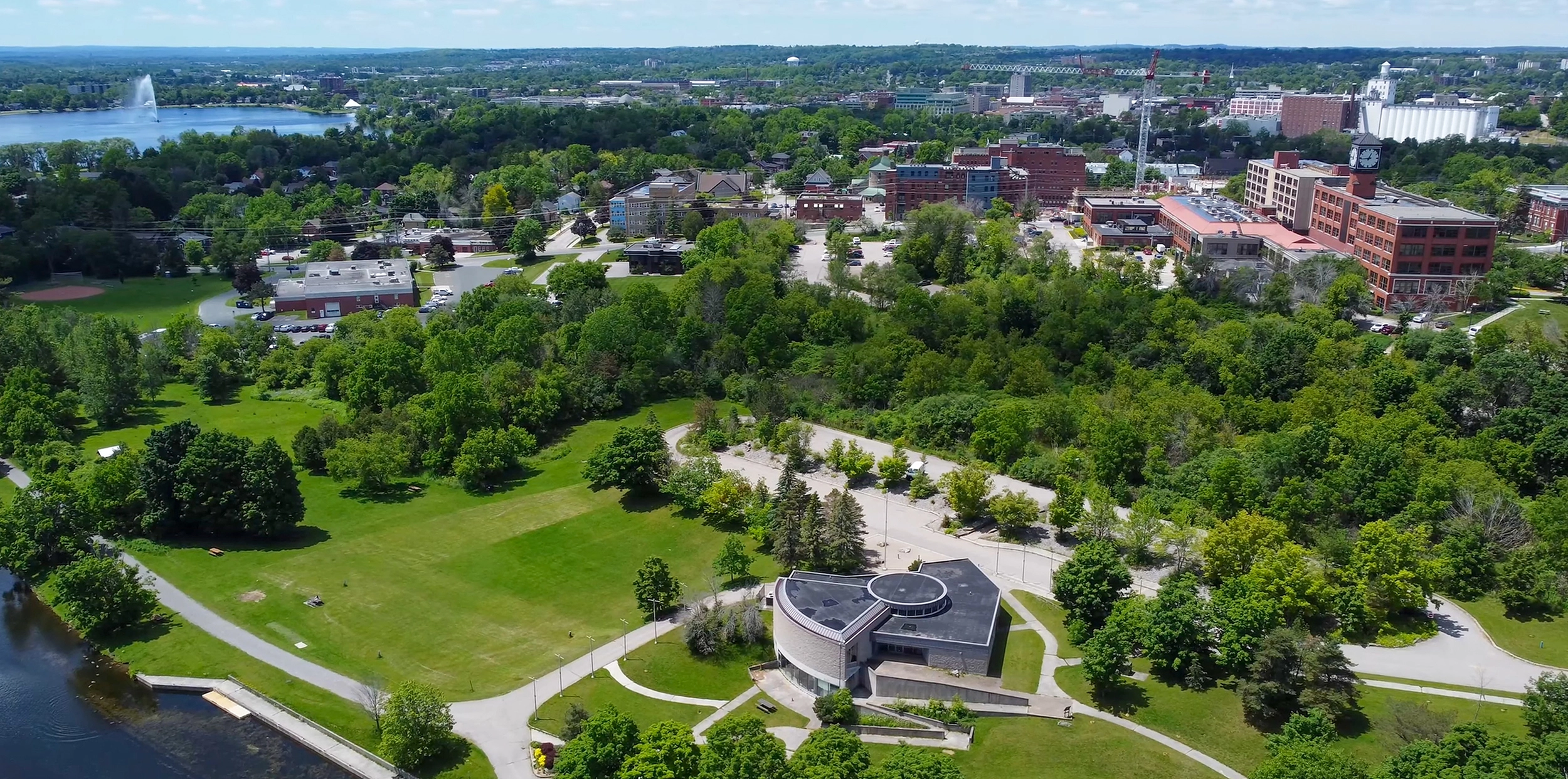 Aerial view of Peterborough.